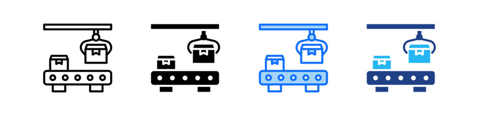 Parcel Sorting Icon Set Multiple Style Collection