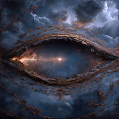 Sui-Tang Dynasties: Three Teachings Fusion - Buddhism: Zen Enlightenment, Bronze Mirror, Galaxy Nebula, Fading Ink Traces