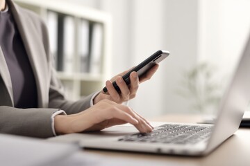 E-learning study session for students working online researching and writing notes at home focused environment close-up viewpoint