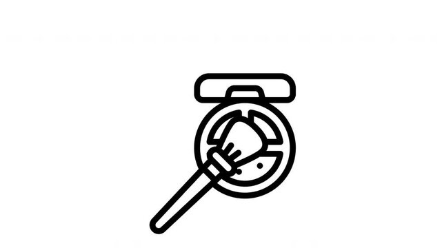 bronzer minimalist stroke animation