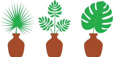Vibrant tropical plant illustrations vector art scalable botanical graphics for design