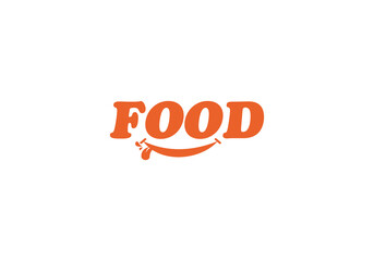 food writing icon illustration delicious logo vector