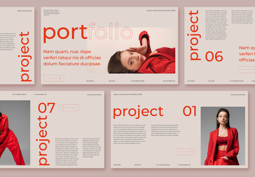 Clean Interactive Portfolio Layout