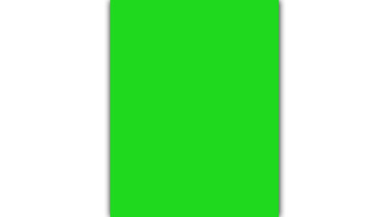 Bright green rectangle solid color block for graphic design isolated on white background