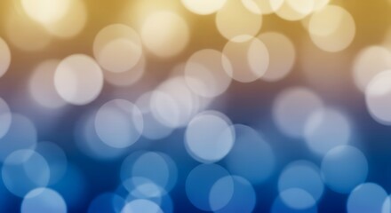 Fototapeta premium Soft bokeh lights with blue and gold gradient background
