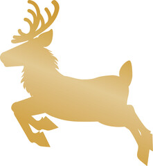 トナカイのシルエット - クリスマス・ベクターイラスト　アイコン　素材
