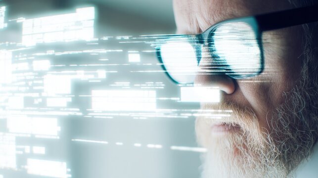 Virtual model representation of a man for digital twin concept in aging simulation and health analysis - Powered by Adobe