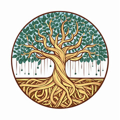Banyan Tree  Sacred Fig Symbolizing Eternal Life, Spiritual Growth and Roots