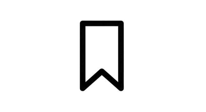 Bookmark Icon Outline gigapixel scale isolated on a transparent background