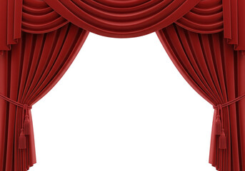 red velvet curtain