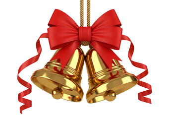 christmas bells isolated on white