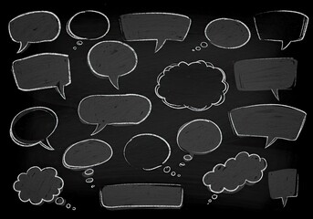 Chalkboard speech bubbles are ideal for adding a creative touch to your designs, instantly adding a handmade feel to presentations and marketing materials