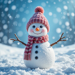 snowman in the snow
