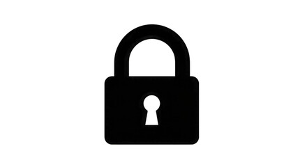 Padlock Outline Security Symbol safety protection isolated on a transparent background