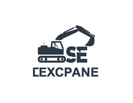 Excavator logo with initials