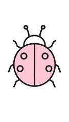 Obraz premium Pink ladybug illustration