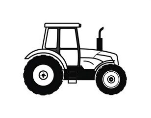 Obraz premium Tractor silhouette graphic