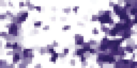 Pixelated abstract pattern with varying shades of purple and white, creating a mosaic-like or digital glitch effect with blurred edges and a modern aesthetic