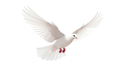 Obraz premium White dove in flight
