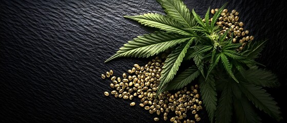 Cannabis plant showcasing hemp leaves.