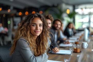 Fototapeta premium Confident Businesswoman At Office Table