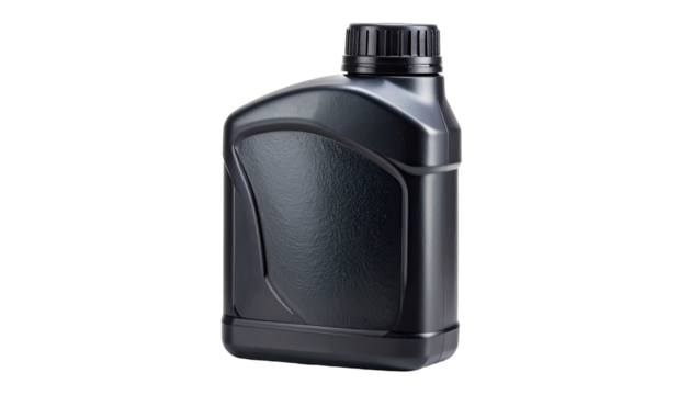 A close-up studio shot of a black, rectangular container with a twist-off cap