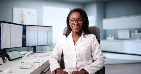 Female Doctor Codes Medical Bills In Hospital