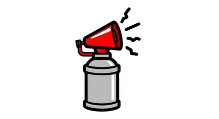 Loudspeaker on a Can - A Symbol of Urgent Communication.