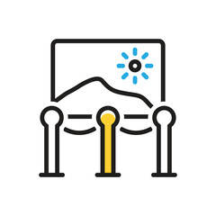 Multi color icon for exhibit