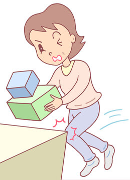 健康問題のイラスト - 打撲・足痛・負傷・不注意