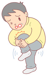 健康問題のイラスト - こむら返り・筋痙攣・足痛・疼痛