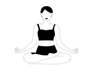 Yoga Pose Illustration	