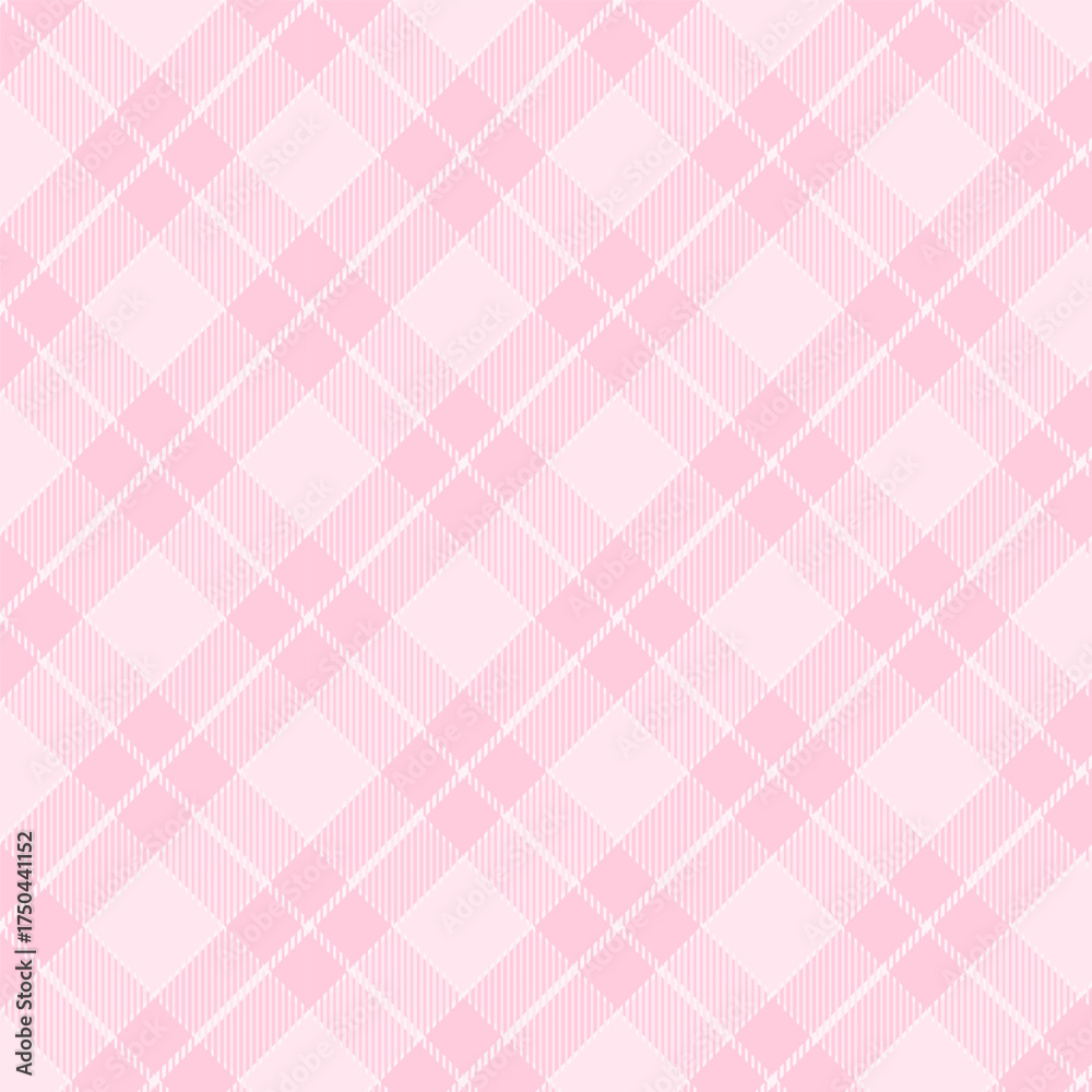 Wall mural plaid pattern with twill weave in pastel pink.tartan check seamless pattern.vector illustration geom