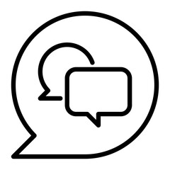 Naklejka premium Communication icon, line icon style