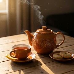 Tea Time Still Life - Warmth and Comfort in a Cup.