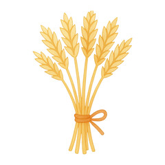 PNG Golden wheat bundle illustration.
