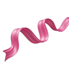 Elegant Pink Ribbon - A Symbol of Hope and Awareness.
