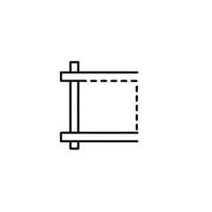 Minimalist Crop Tool Frame Vector Illustration with Dashed Boundary