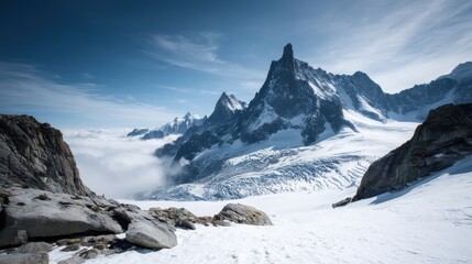 Mont Blanc Massif Landscape View