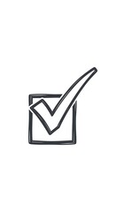 Checkmark in a Box - Simple Confirmation Symbol for Tasks and Lists.