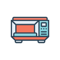 Color illustration icon for industrial equipment