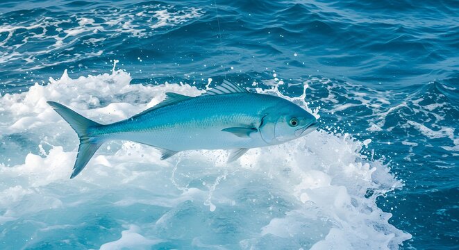 Fish jumping out of water