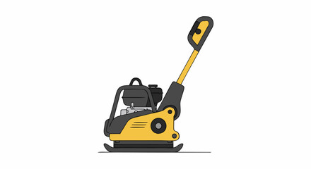 Fototapeta premium Vibratory Plate Compactor for Soil Compaction and Construction Work.