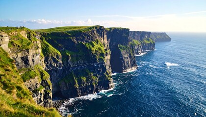 Dramatic cliffs meet ocean