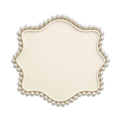Naklejka na ściany i meble PNG Elegant pearl-bordered frame design. Naklejka na ściany i meble PNG Elegant pearl-bordered frame design.