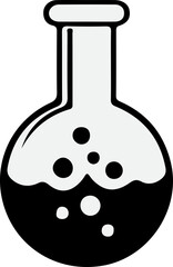 Chemical Flask Icon – Laboratory Science Experiment Symbol