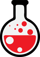 Chemical Flask Icon – Laboratory Science Experiment Symbol