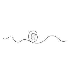Fototapeta premium Alphabet single line art, continuous one line drawing of Isolated outline vector icon 