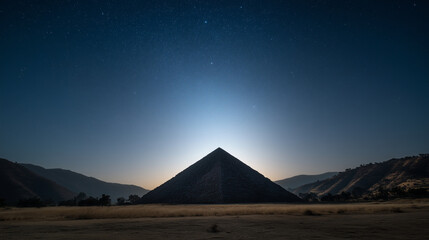 
Zodiacal light pyramid at dusk 