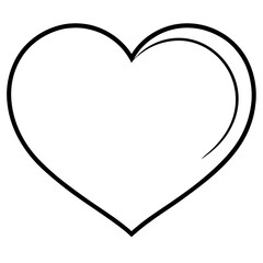 minimal heart outline tattoo design